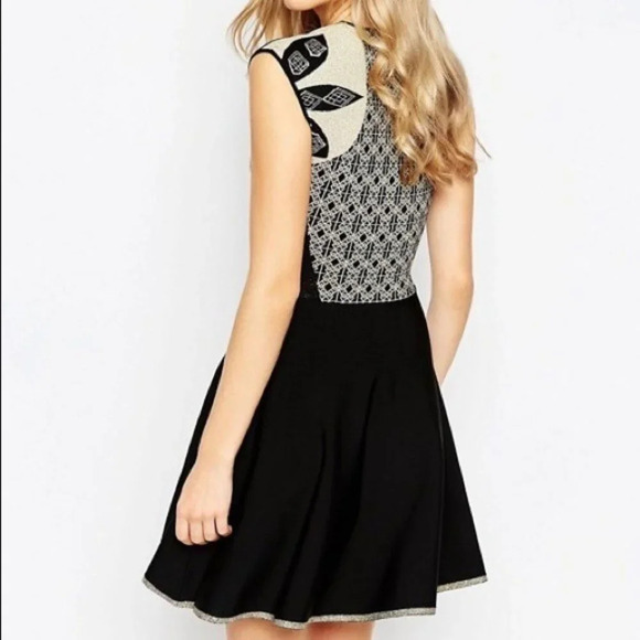 Ted Baker London Black Gold Jenkin Jacquard Dress $279 - Picture 5 of 15